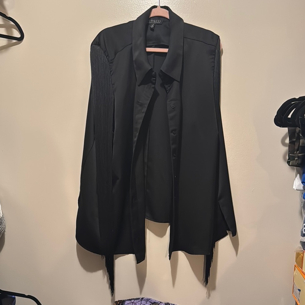 Eloquii Black Blouse Flowing Silhouette
